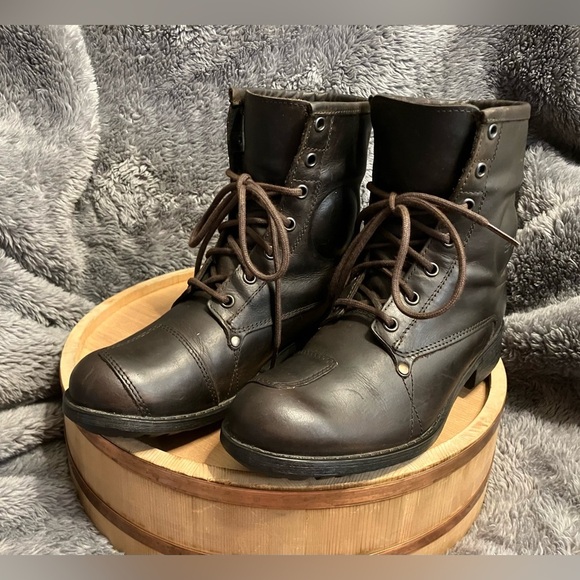 TCX Women’s Blend WP Leather Combat Moto Boots Size 5.5 - Picture 5 of 13